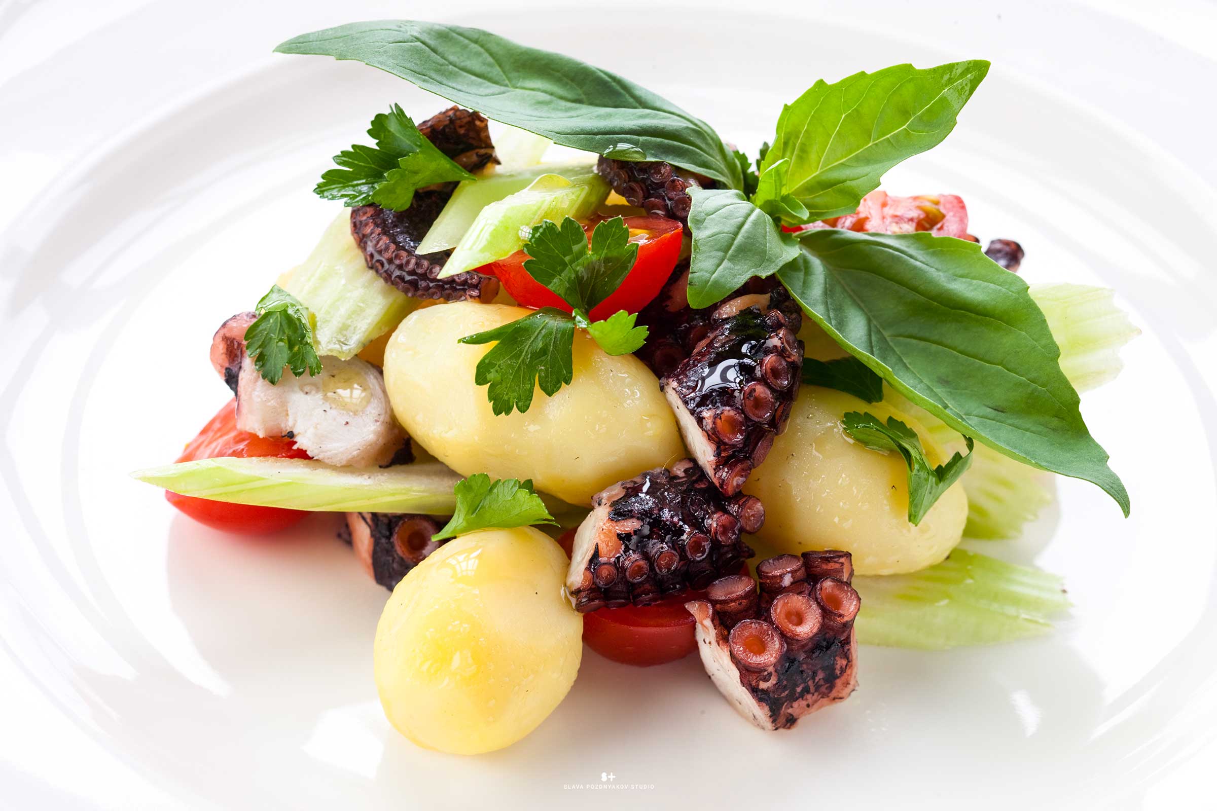 Салат из осьминога с картофелем калорийность