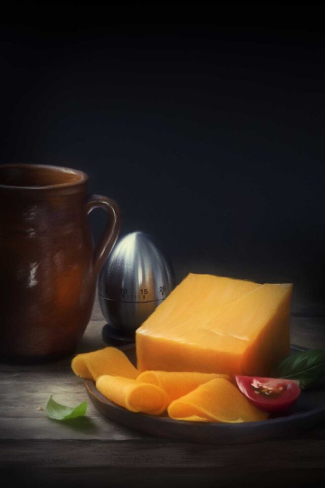 Проект Cheese Gallery. Фотосъемка композиции сыра CHEDAR. Фуд-стилист, фотограф Слава Поздняков.