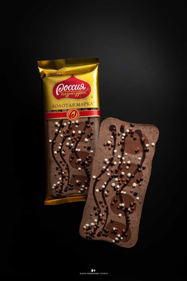 Фотосъемка шоколада Золотая Марка для упаковки. Nestle. Фуд-стилист, фотограф Слава Поздняков. 