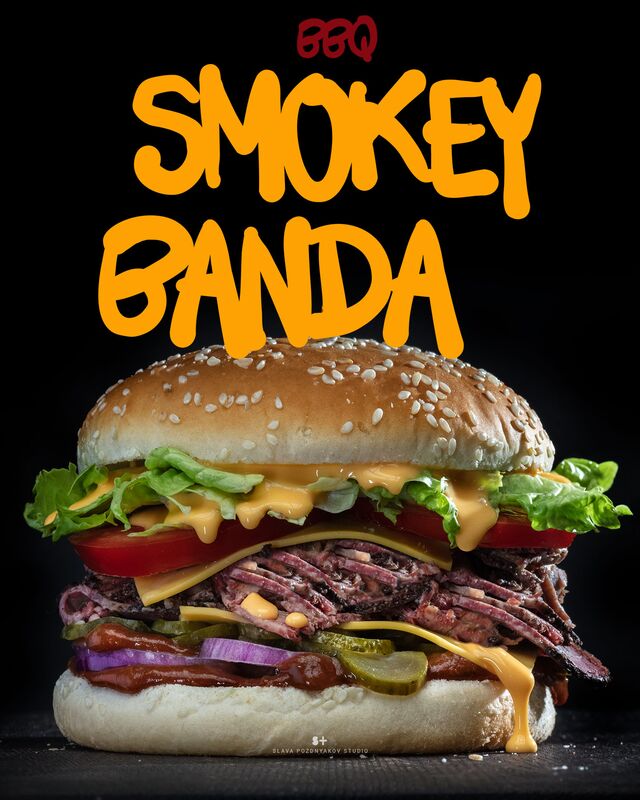 Приготовление, фуд-стайлинг, компоновка, Фотосъемка бургера bbq. Шеф-повар, фуд-стилист и фотограф Слава Поздняков. 