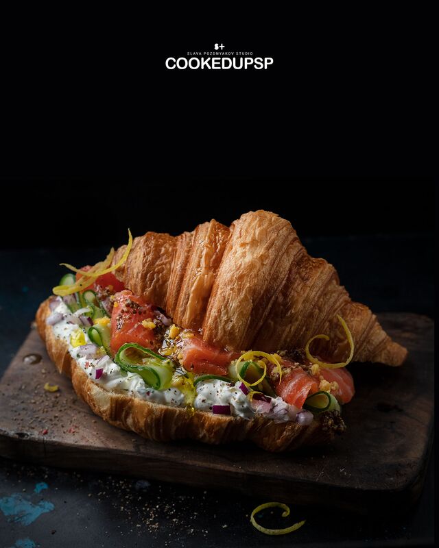 Приготовление, фуд-стайлинг, фотосъемка круассана в студии Славы Позднякова. Фуд-стилист и фотограф Слава Поздняков. 