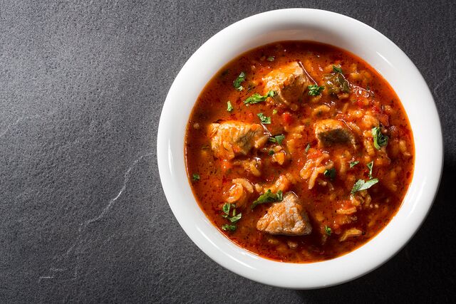 Фотосъемка супа Харчо для меню ресторана «Тапчан»